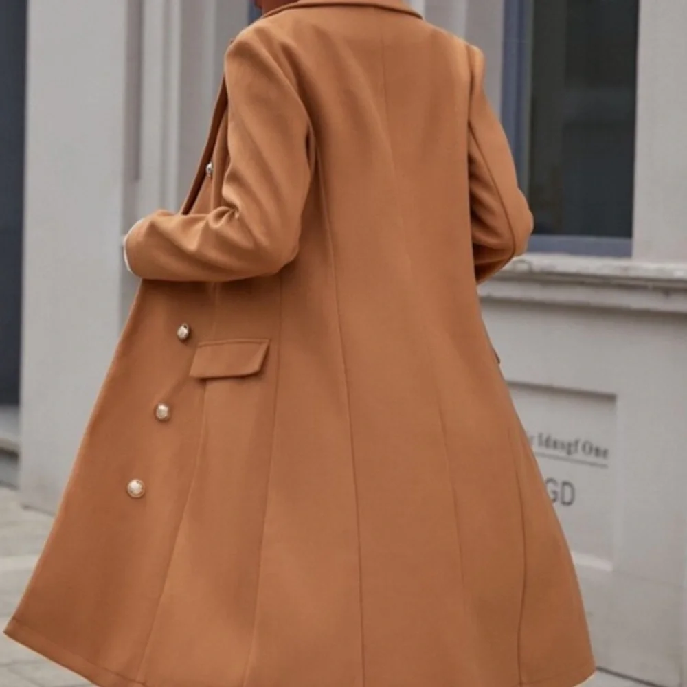 Classic Black Button up Long Jacket Coat - Picture 6 of 16